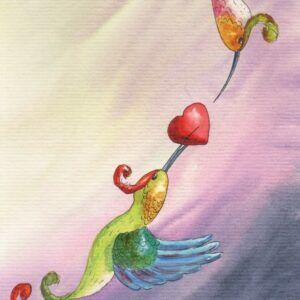amour-colibri-coeur-mauve-helene-valentin-auteure-illustratrice-peinture-aquarelle