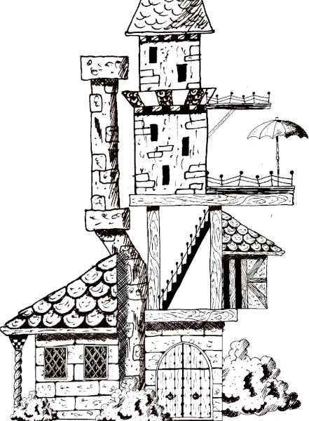 Maison étages dessins apprendre imaginaire