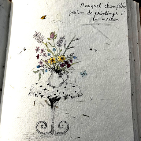 Bouquet table interieurs imaginaires apprendre dessiner modules livre helenevalentin