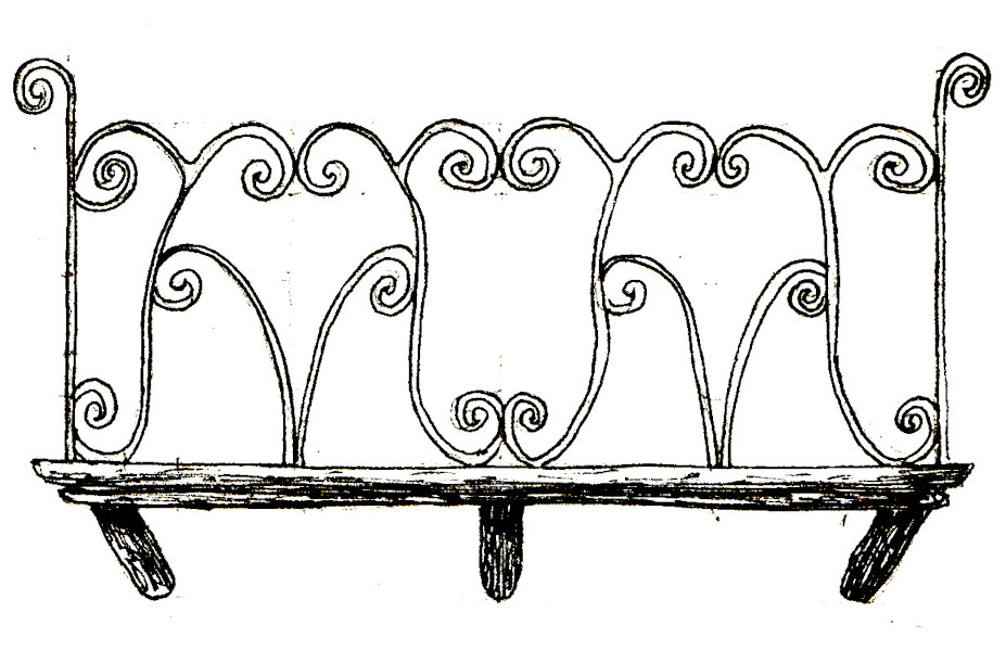Balcon dessin encre helenevalentin