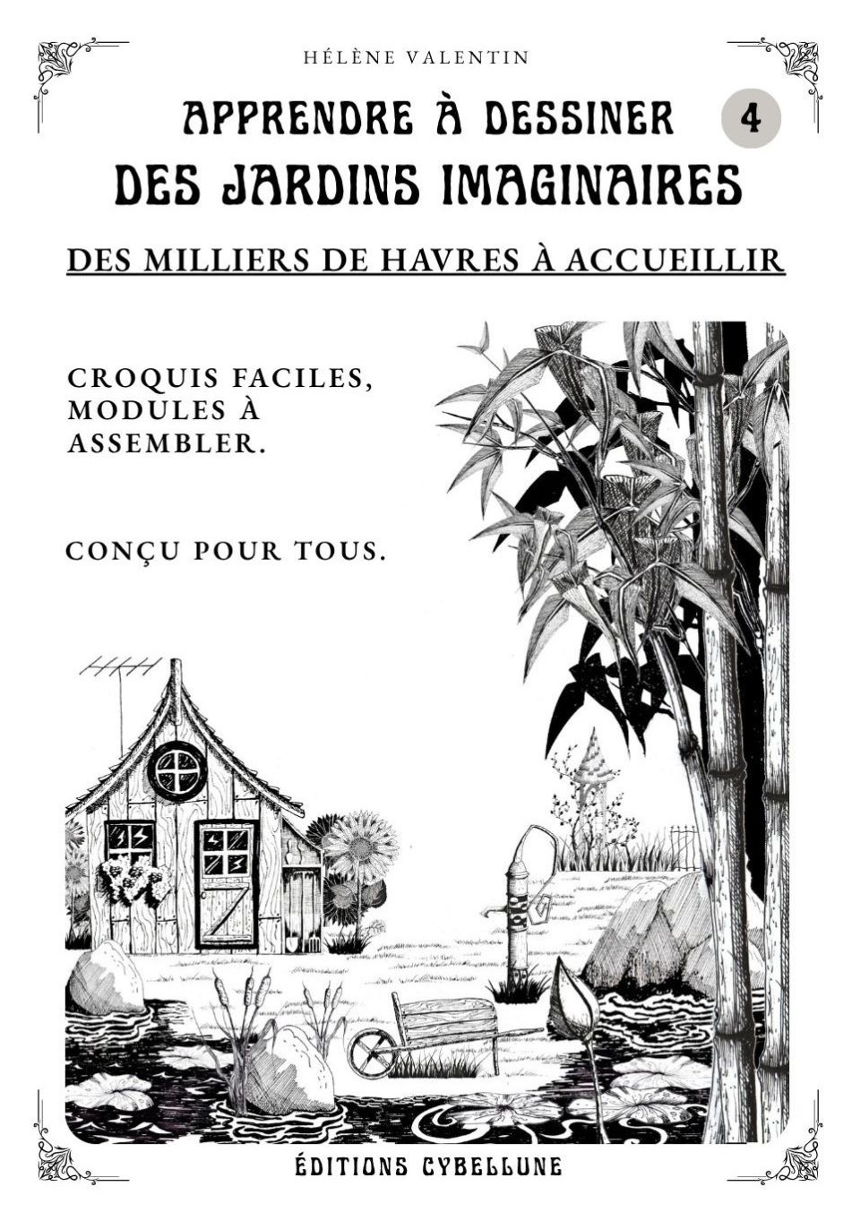 Couverture jardins imaginaires livres apprendre dessin helenevalentin modules