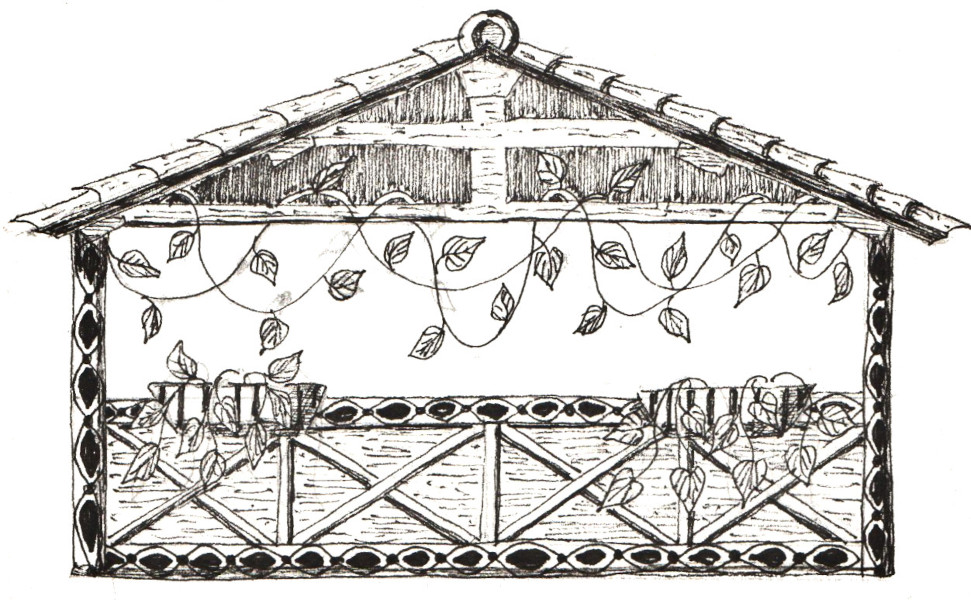 Terrasse couvertes dessin livre maisons imaginaires idees