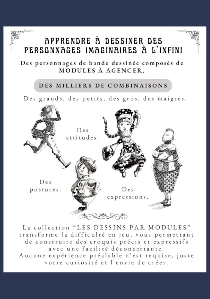 Quatrieme couverture personnages bande dessinee livre apprendre dessin debutants helenevalentin