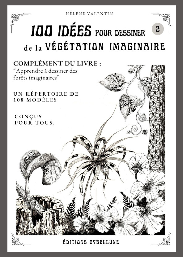 Couverture livre vegetation imaginaire dessin apprendre helenevalentin