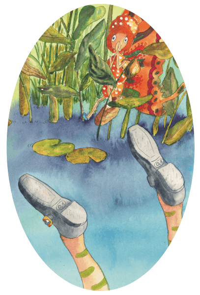 Soulier semelles petitjong grenouille livre
