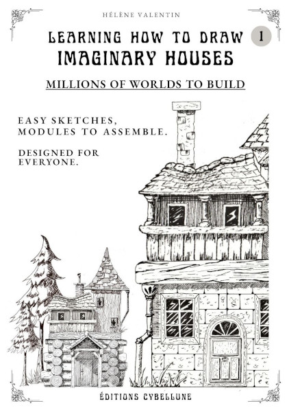 Cover imaginary houses book helenevalentin learning drawing